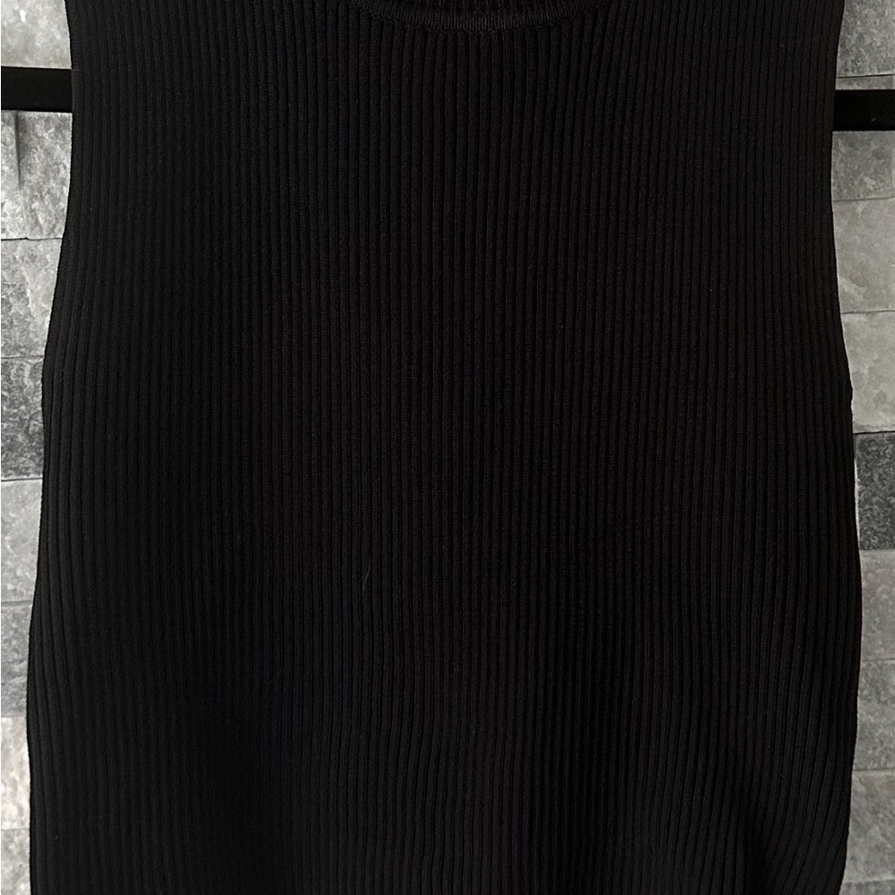 Black Ribbed Knit Top - Picture 7 of 7